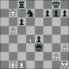 Schwarz am Zuge. Weiß gewinnt