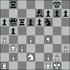 Weiß am Zuge: die erste kritische Stellung in der Partie